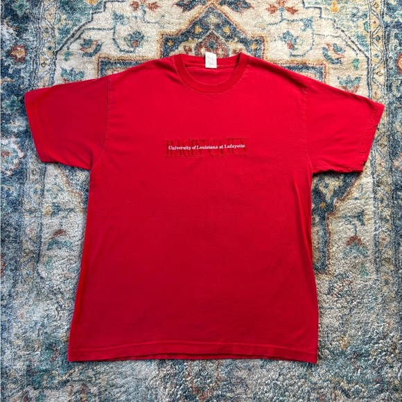 Vintage University Of Louisiana Racing Cajun T-shirt Size XL - Picture 1 of 6